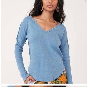 NWT We the Free Blue Metal Come and Get It Top